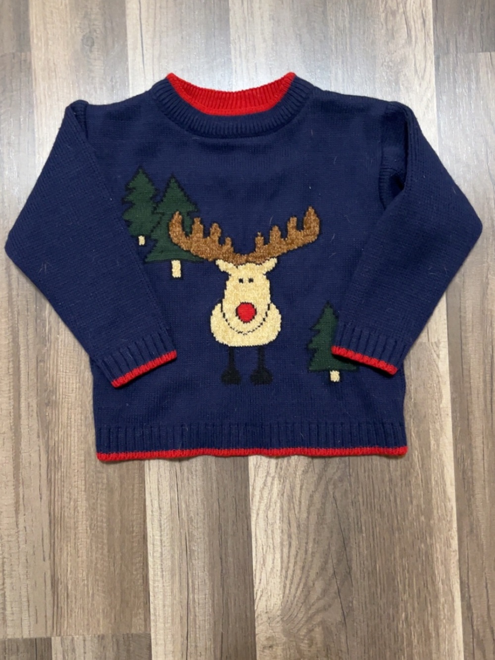 PLAID MOOSE Kids 2T Christmas Reindeer Sweater